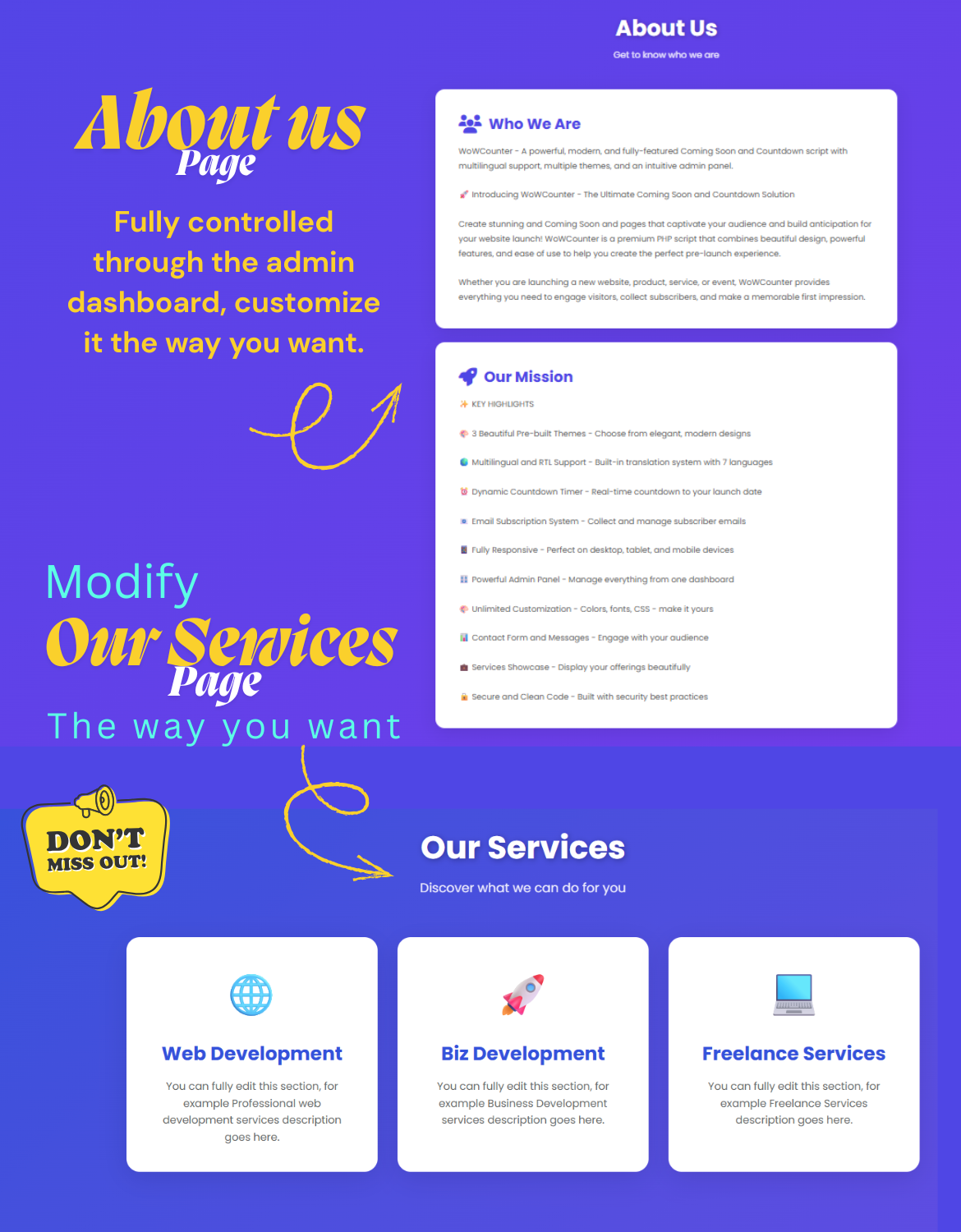 WoWCounter - Coming Soon & Countdown Script - Image 2