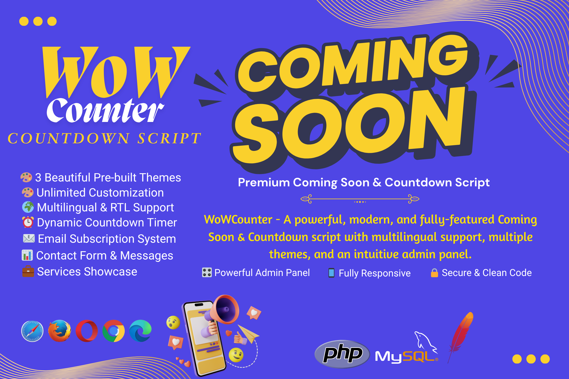 WoWCounter Premium Coming Soon Script