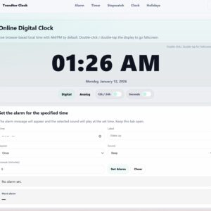 Online Clock Script